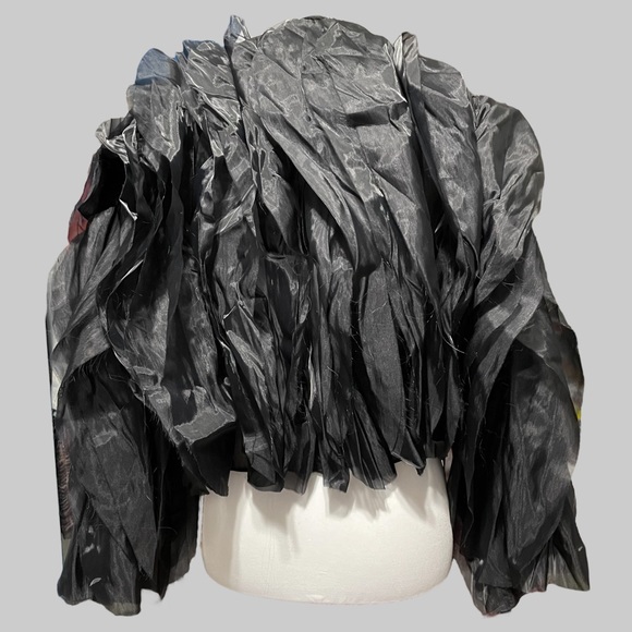 Souk & Sepia Amazing Black Ruffle Top!  NWT - Picture 4 of 5